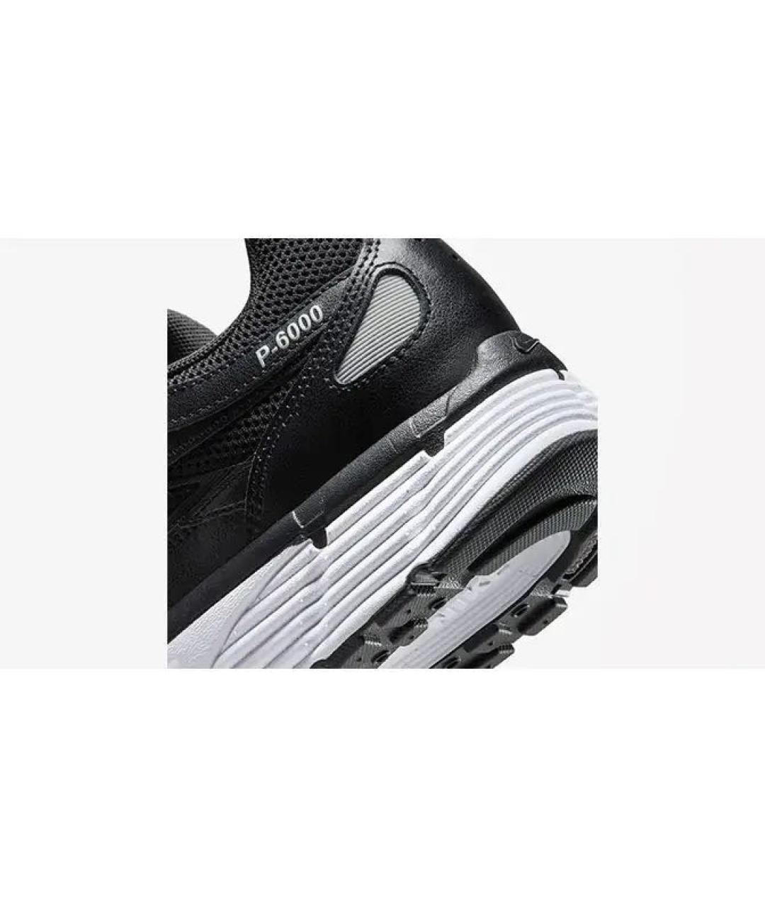 NIKE Черные кожаные низкие кроссовки / кеды, фото 5