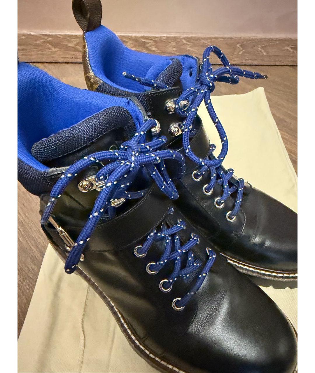 LOUIS VUITTON Черные кожаные ботинки, фото 7