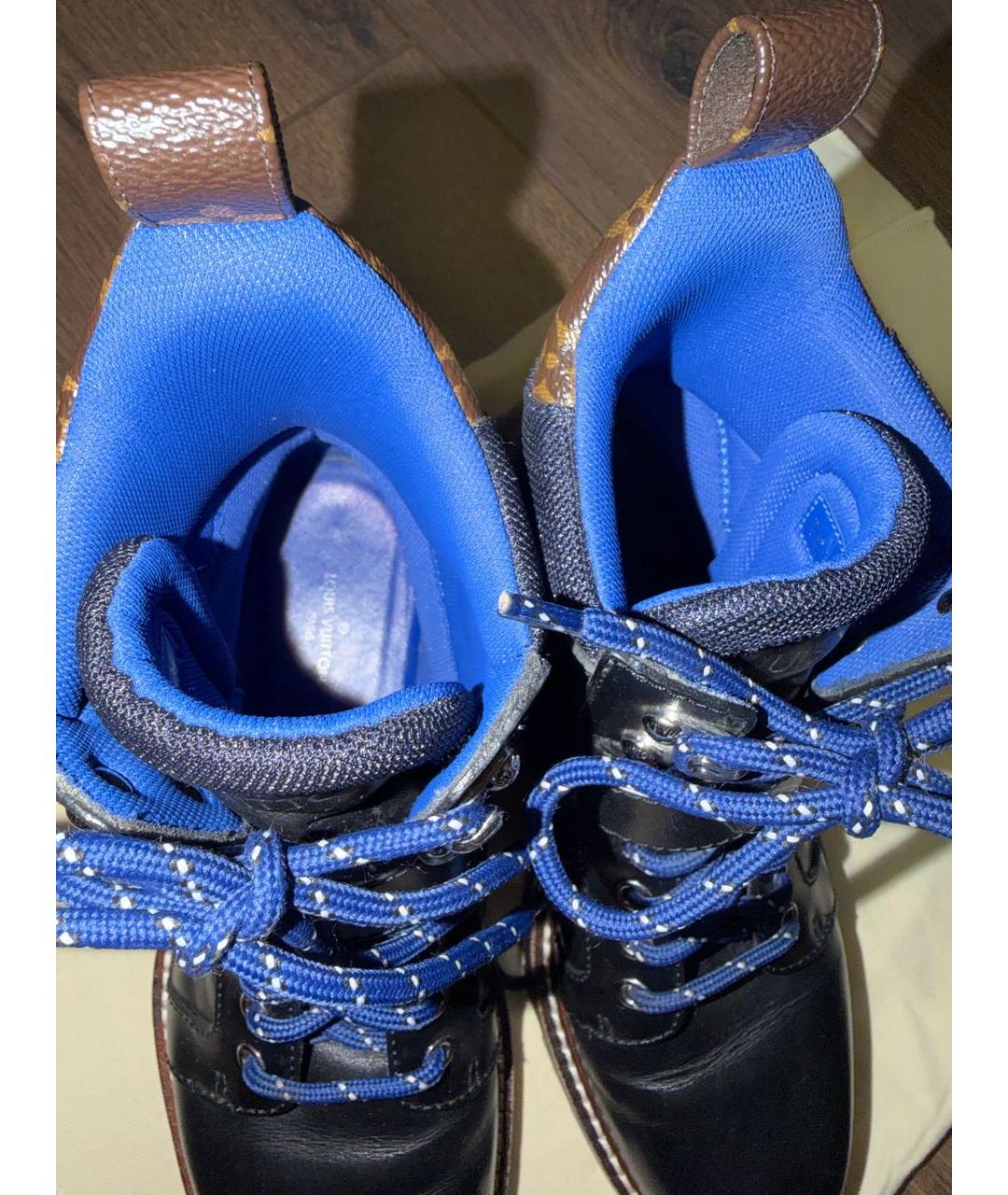 LOUIS VUITTON Черные кожаные ботинки, фото 6