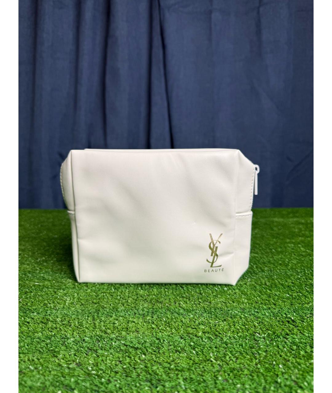 SAINT LAURENT Белая косметичка, фото 5
