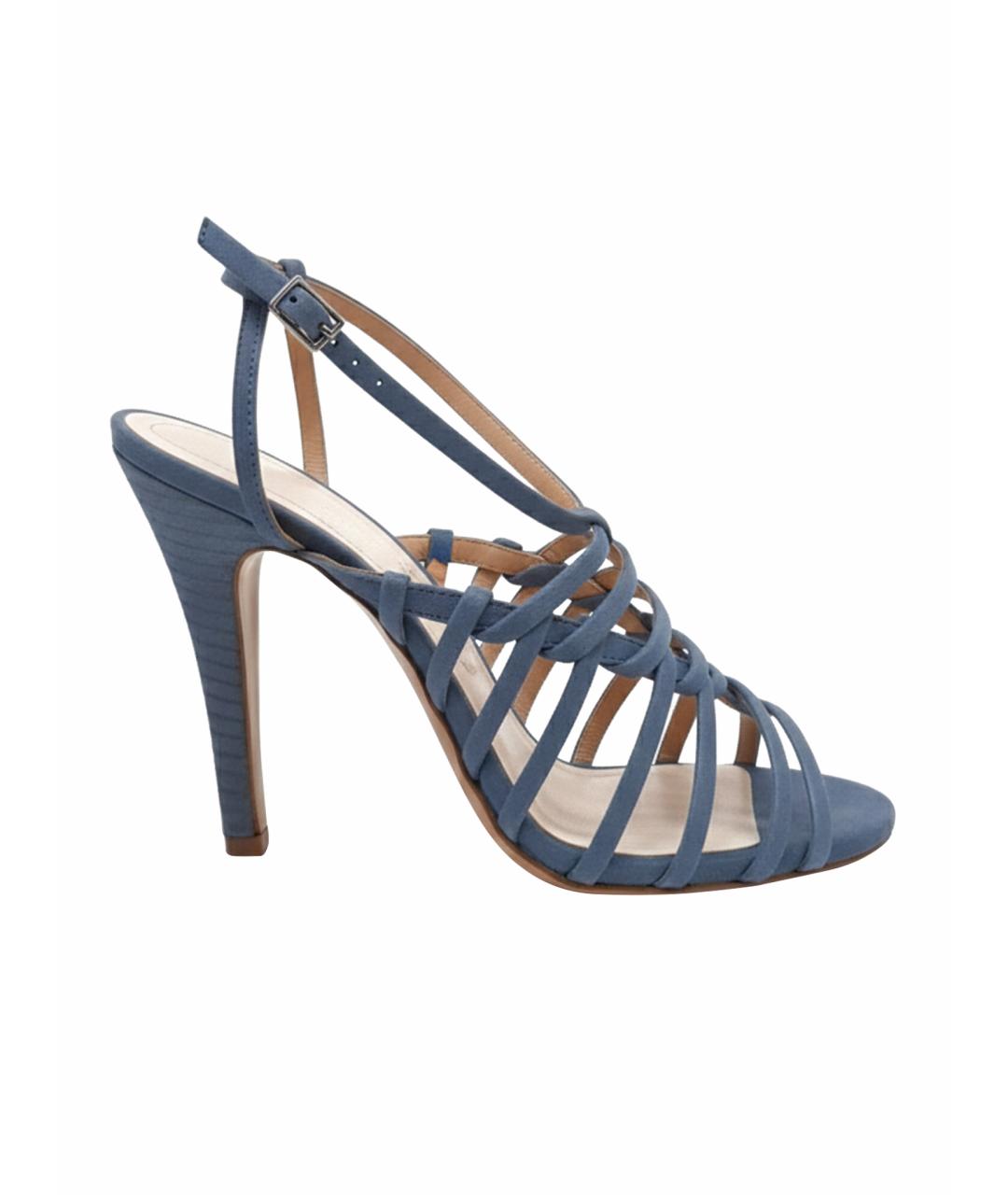 MAISON MARGIELA Голубые кожаные босоножки, фото 1