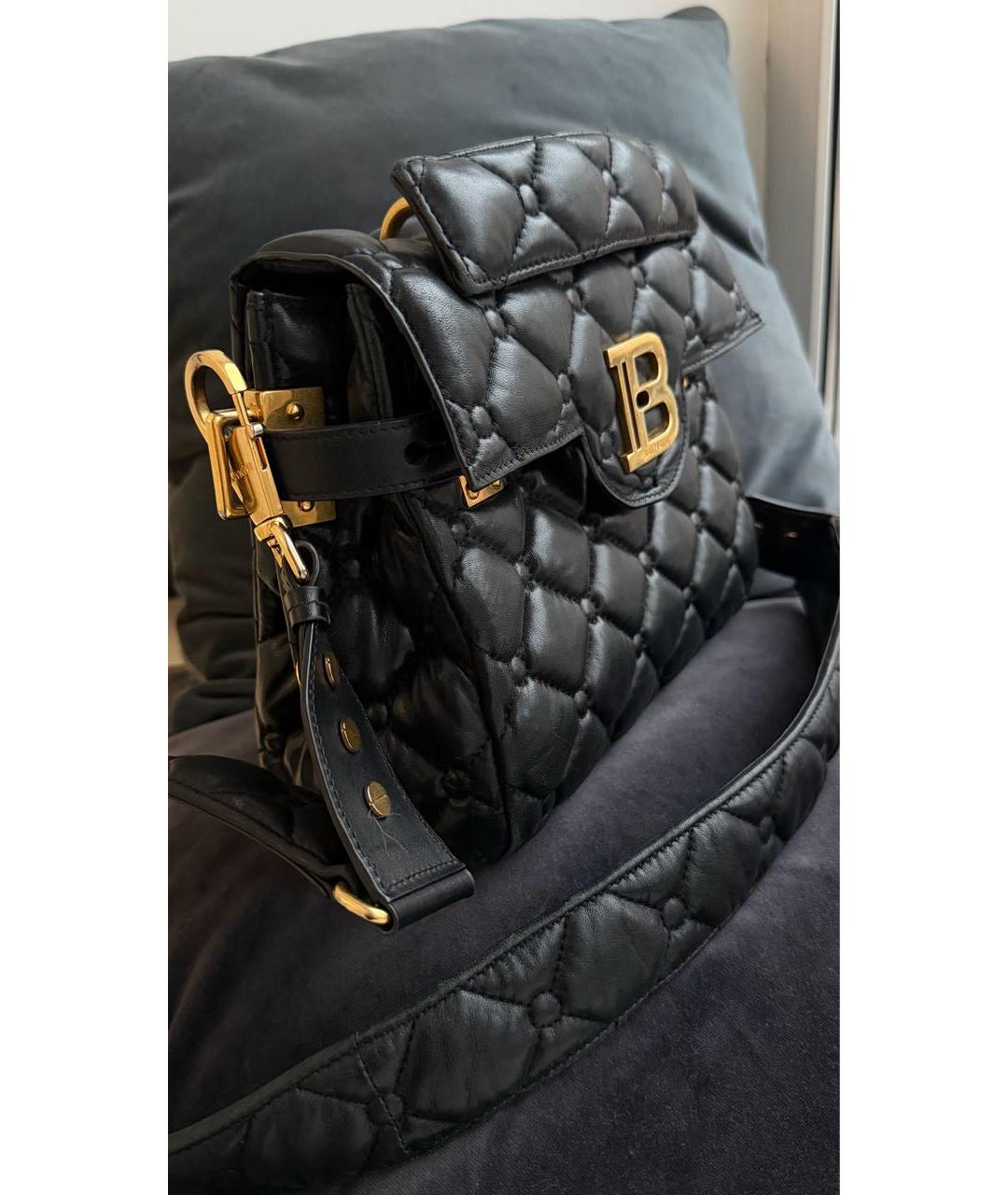 BALMAIN Черная кожаная сумка через плечо, фото 2