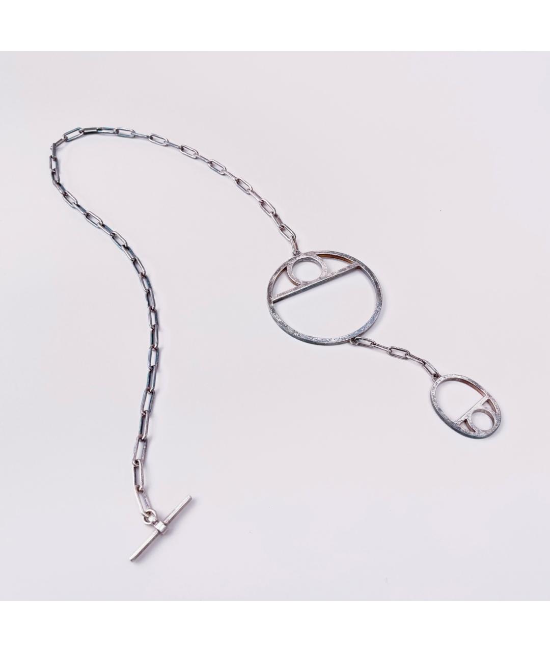HERMES Серебряное серебряное колье, фото 2