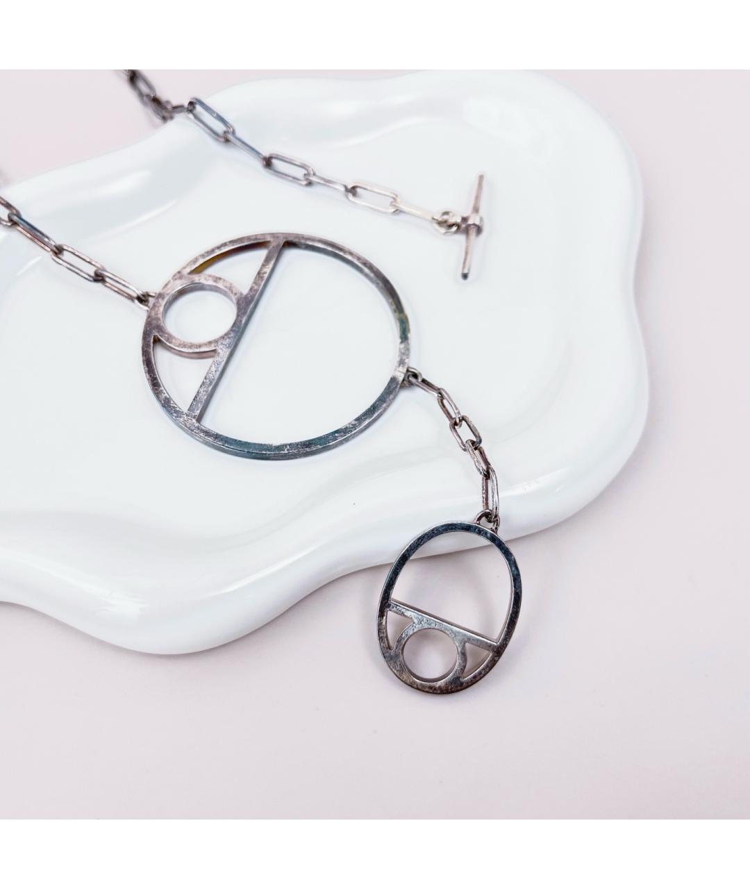 HERMES Серебряное серебряное колье, фото 5