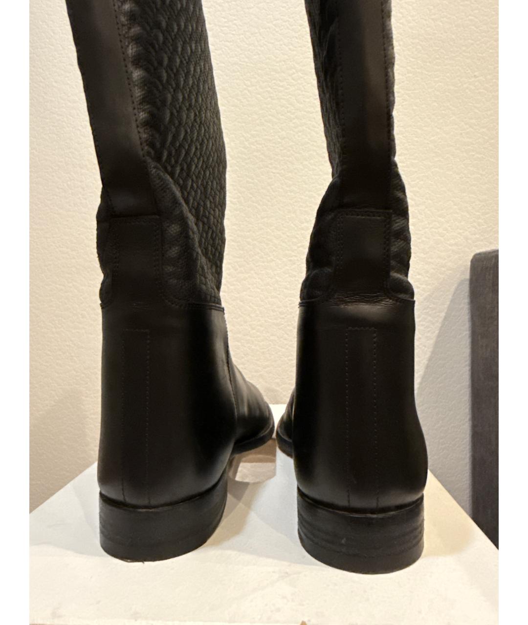 HERMES Черные кожаные сапоги, фото 3