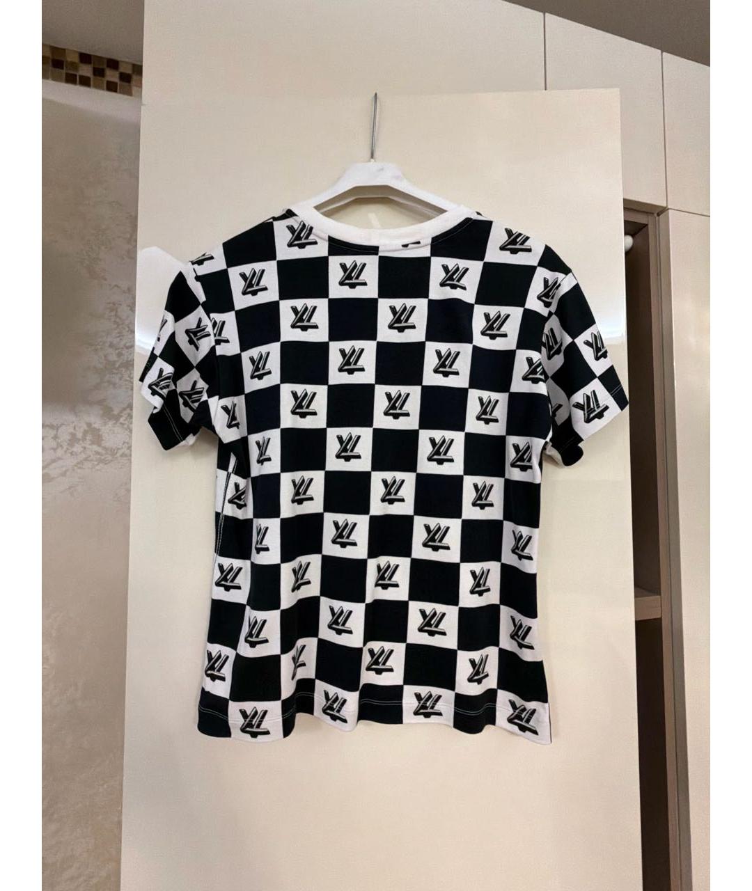 LOUIS VUITTON Черная хлопковая футболка, фото 2