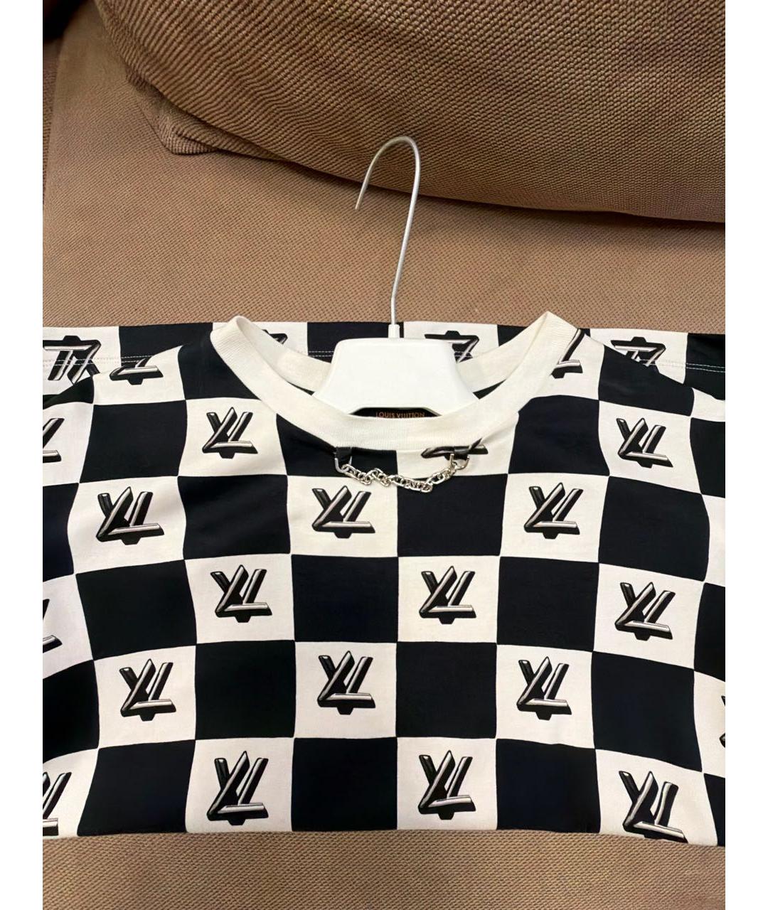 LOUIS VUITTON Черная хлопковая футболка, фото 5