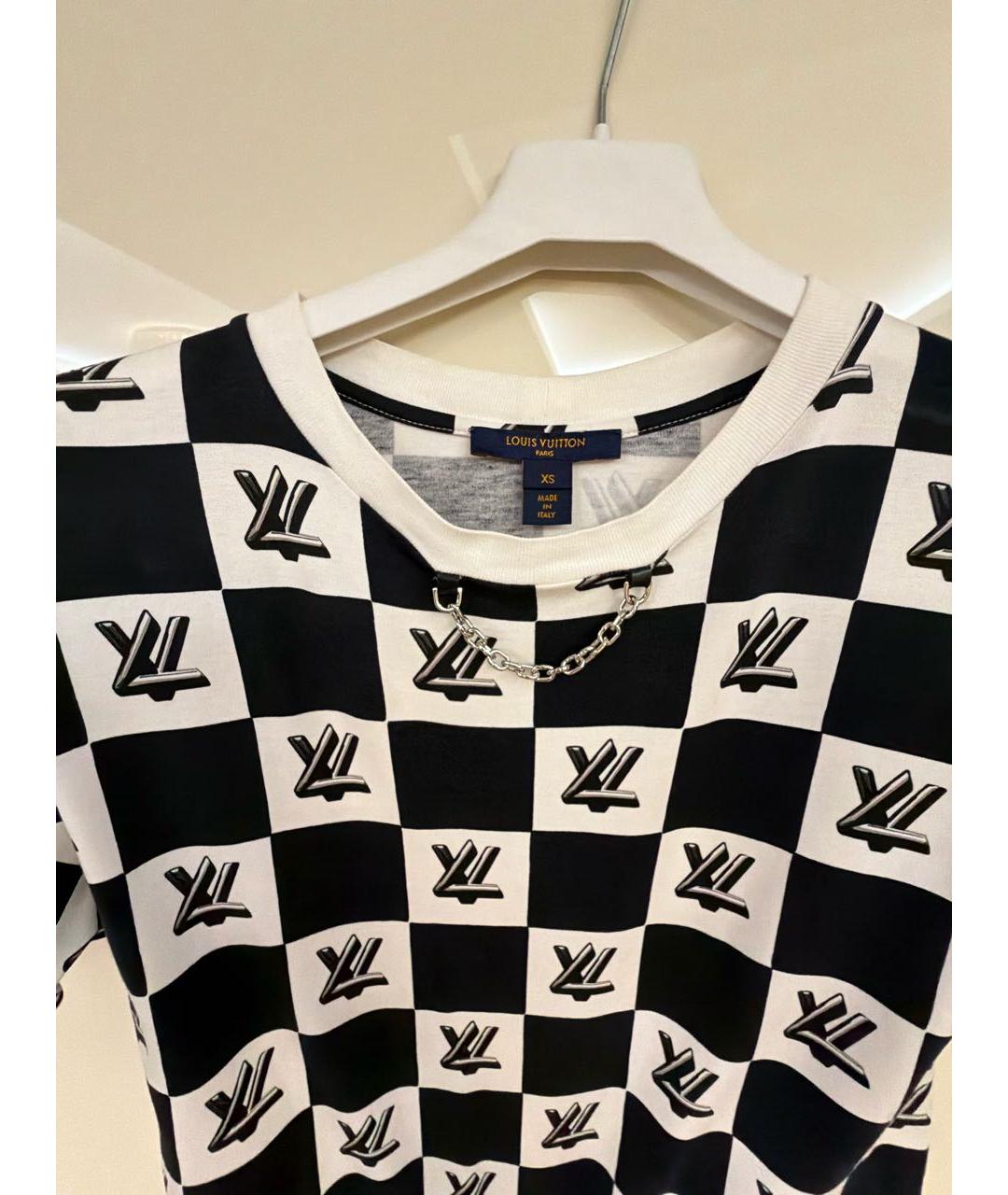 LOUIS VUITTON Черная хлопковая футболка, фото 3