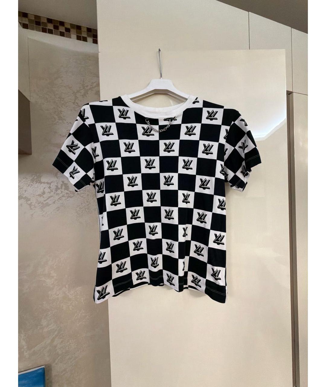 LOUIS VUITTON Черная хлопковая футболка, фото 6