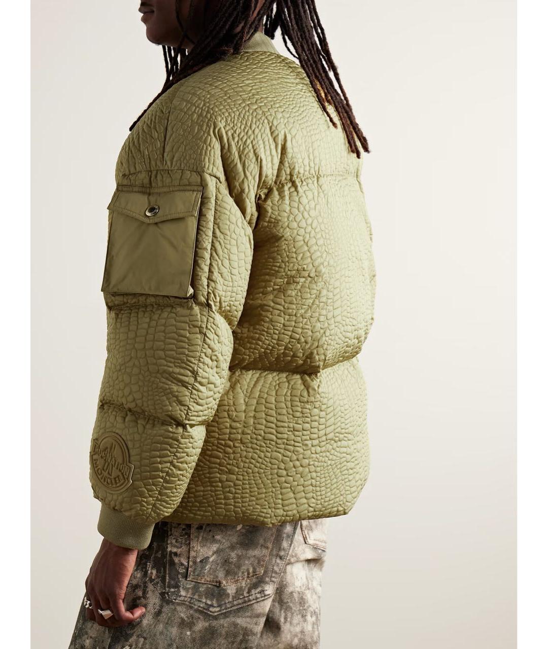 MONCLER Коричневый полиамидовый пуховик, фото 7