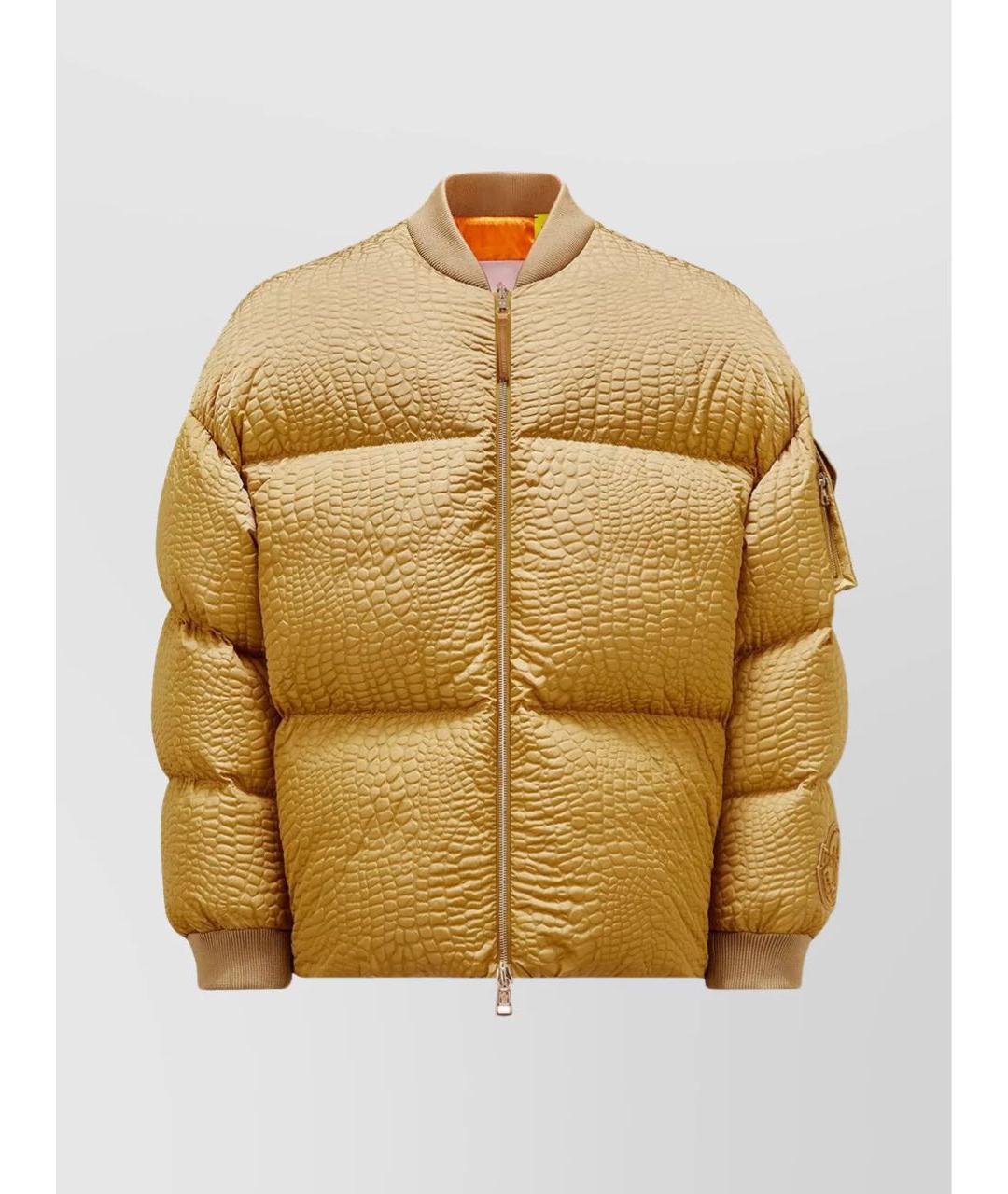 MONCLER Коричневый полиамидовый пуховик, фото 8