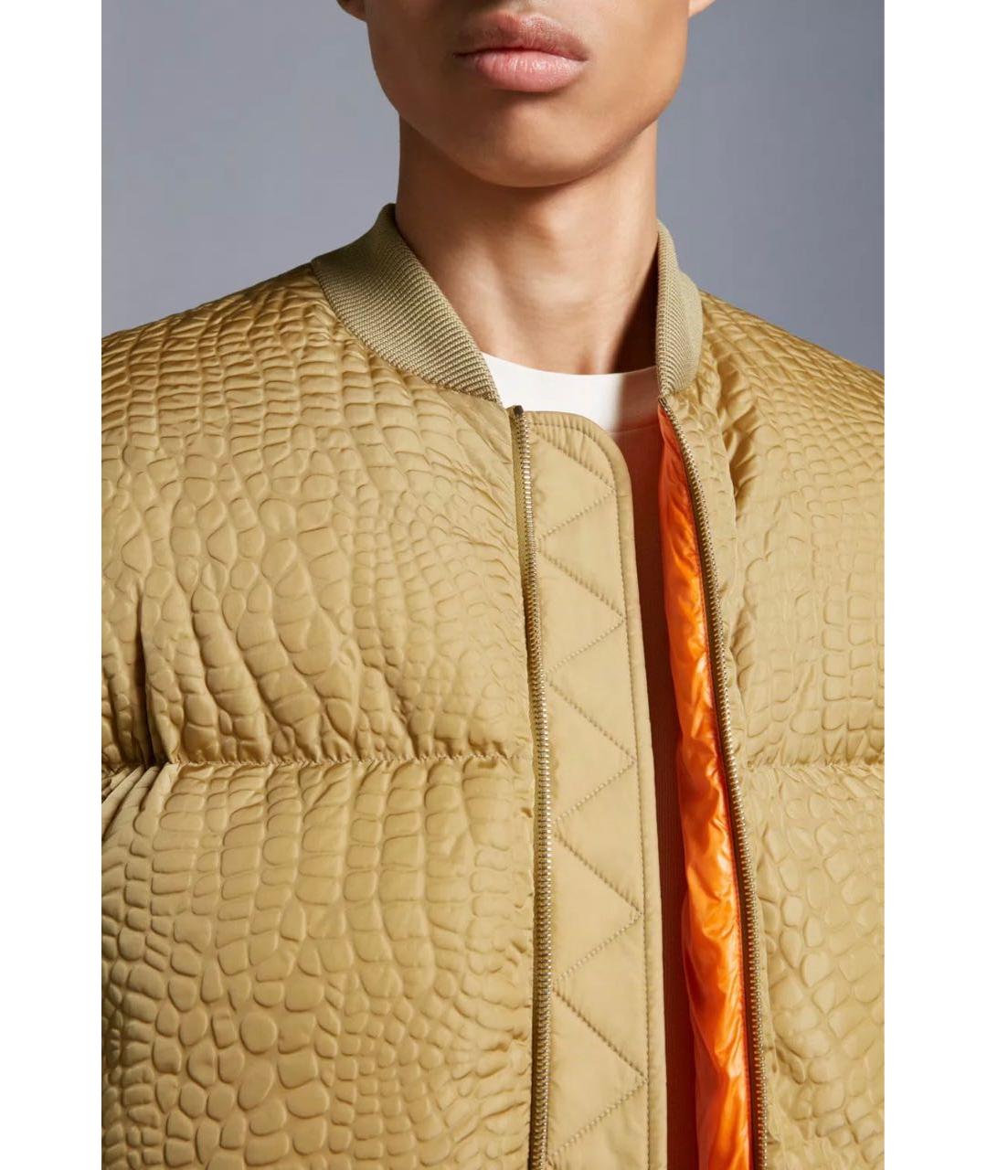 MONCLER Коричневый полиамидовый пуховик, фото 3