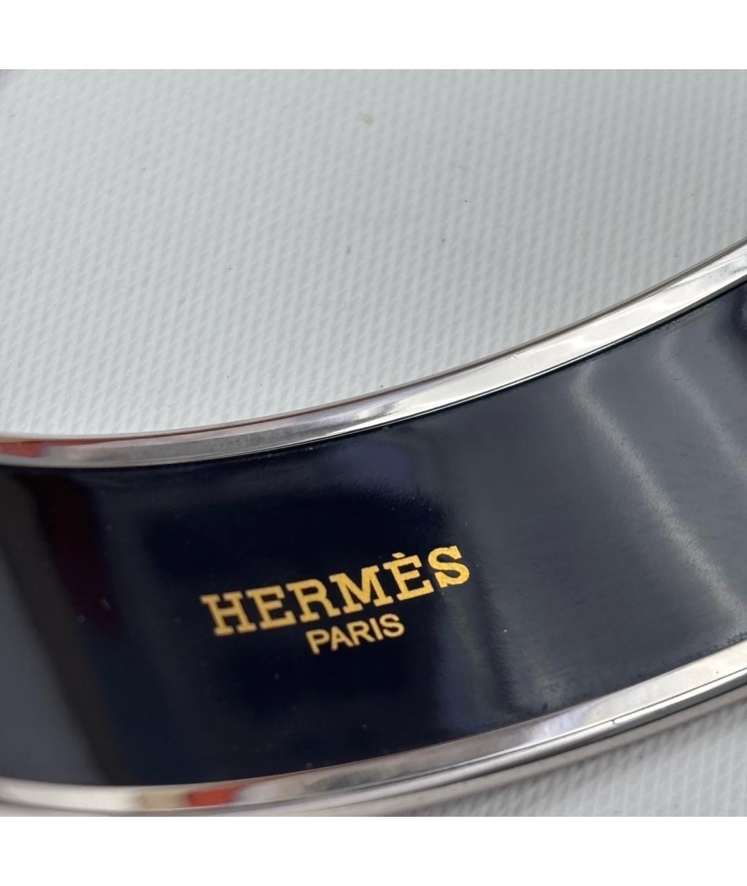 HERMES Бордовый металлический браслет, фото 6