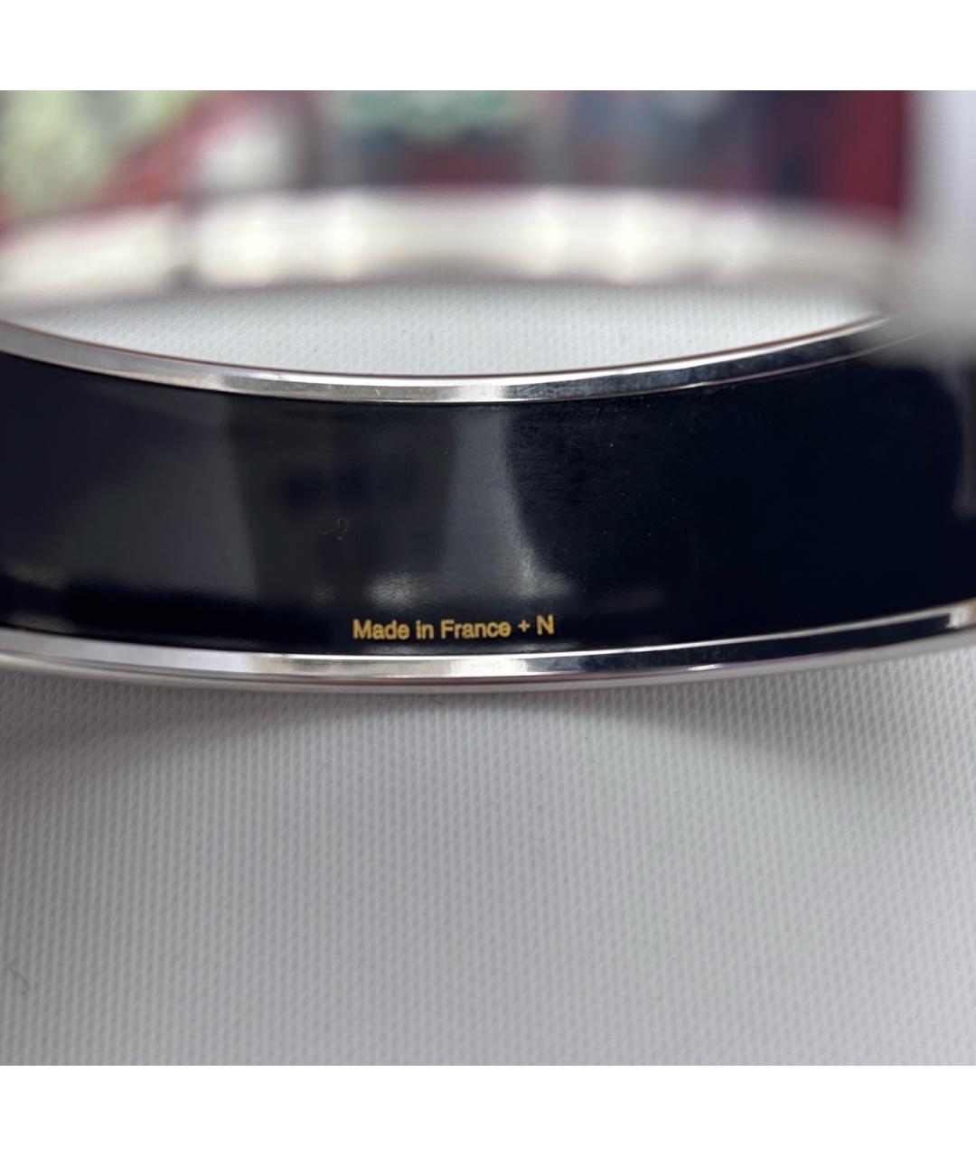 HERMES Бордовый металлический браслет, фото 7