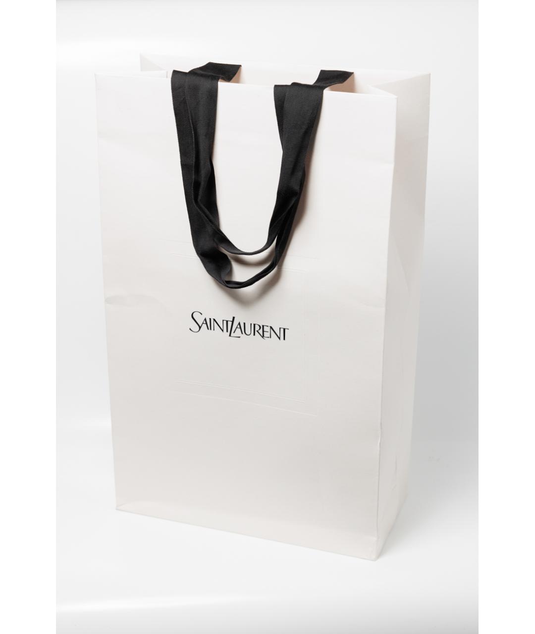 SAINT LAURENT Черная кожаная сумка с короткими ручками, фото 9