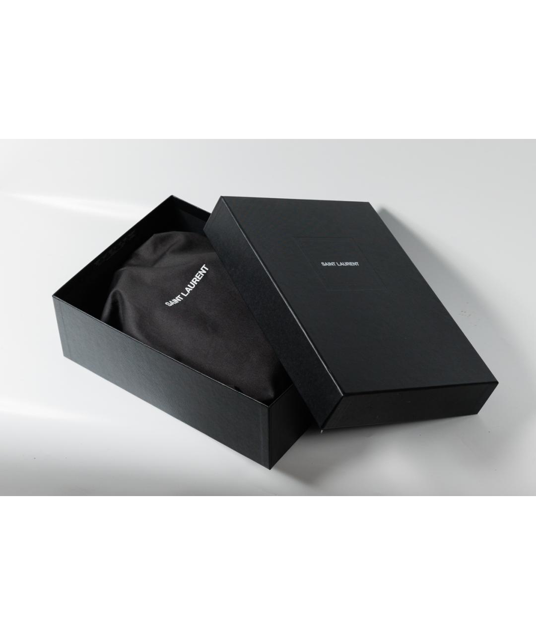 SAINT LAURENT Черная кожаная сумка с короткими ручками, фото 8