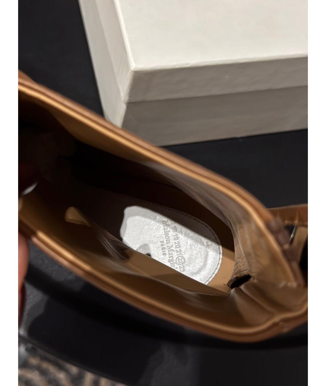 MAISON MARGIELA Коричневые кожаные ботильоны, фото 6