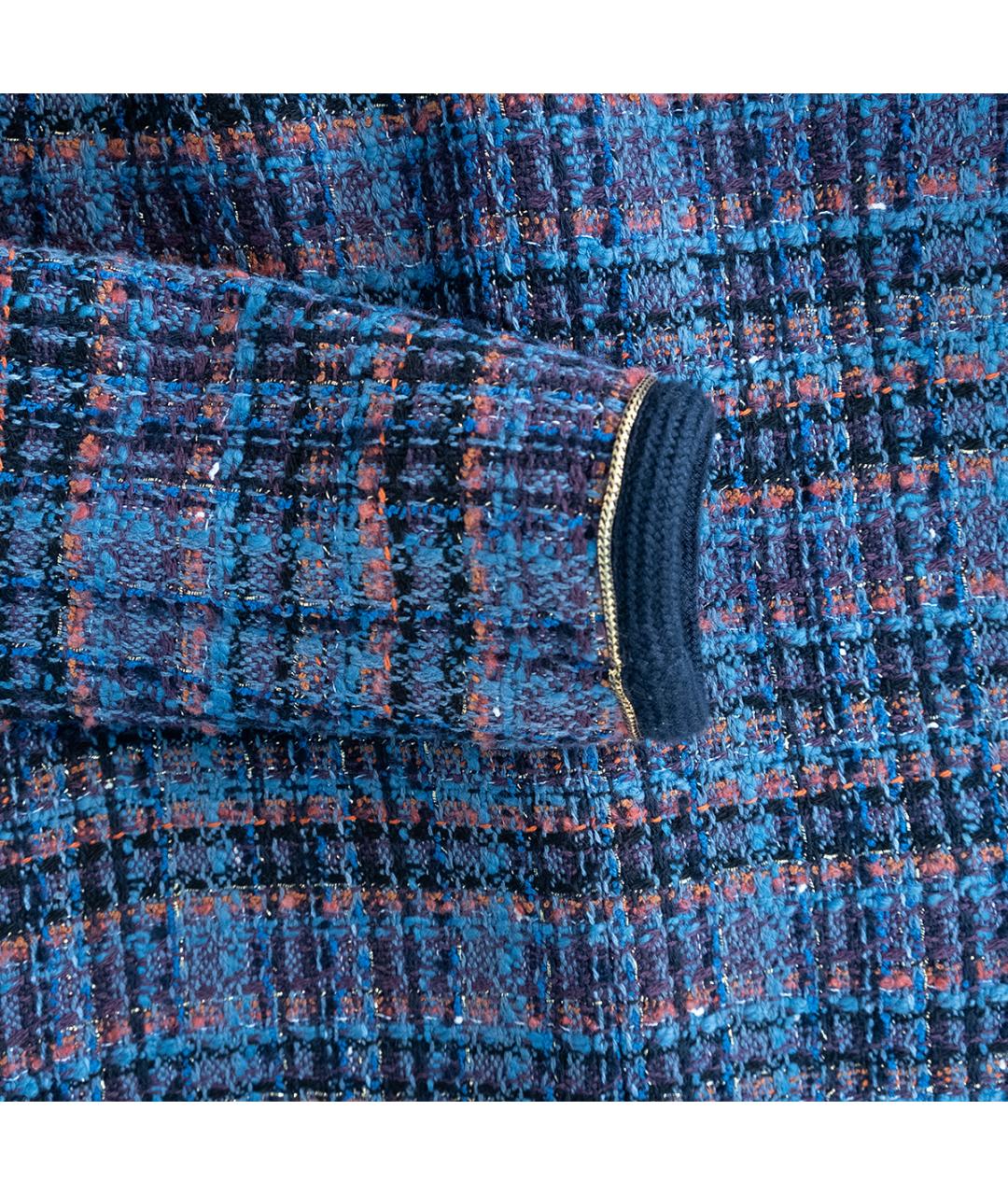 SANDRO Синий твидовый костюм с юбками, фото 8