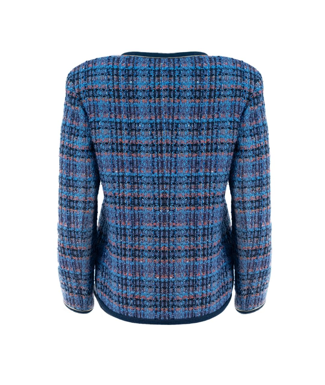 SANDRO Синий твидовый костюм с юбками, фото 3