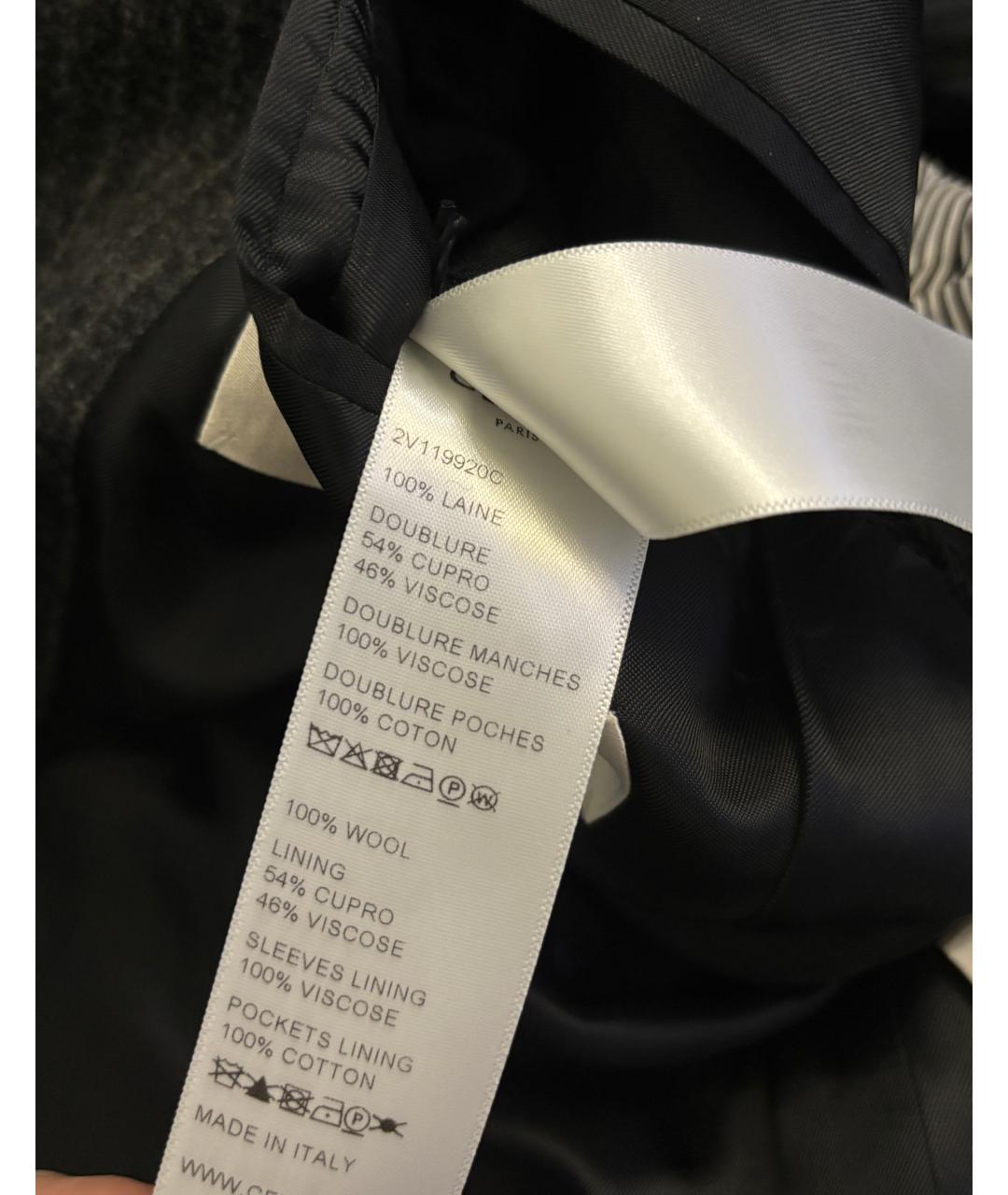 CELINE Черный шерстяной жакет/пиджак, фото 6