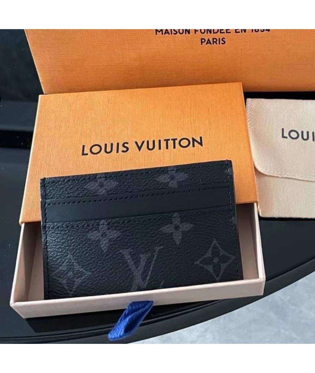 LOUIS VUITTON Черный кардхолдер, фото 8