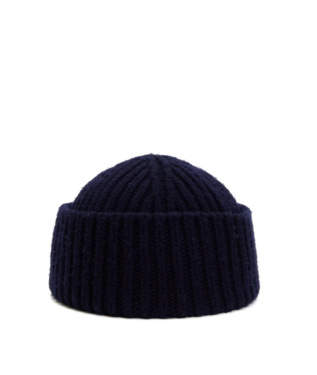 GUCCI Темно-синяя шерстяная шапка, фото 1
