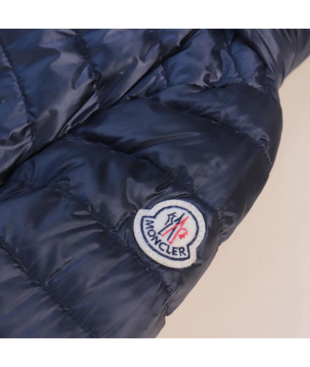 MONCLER Темно-синий пуховик, фото 5