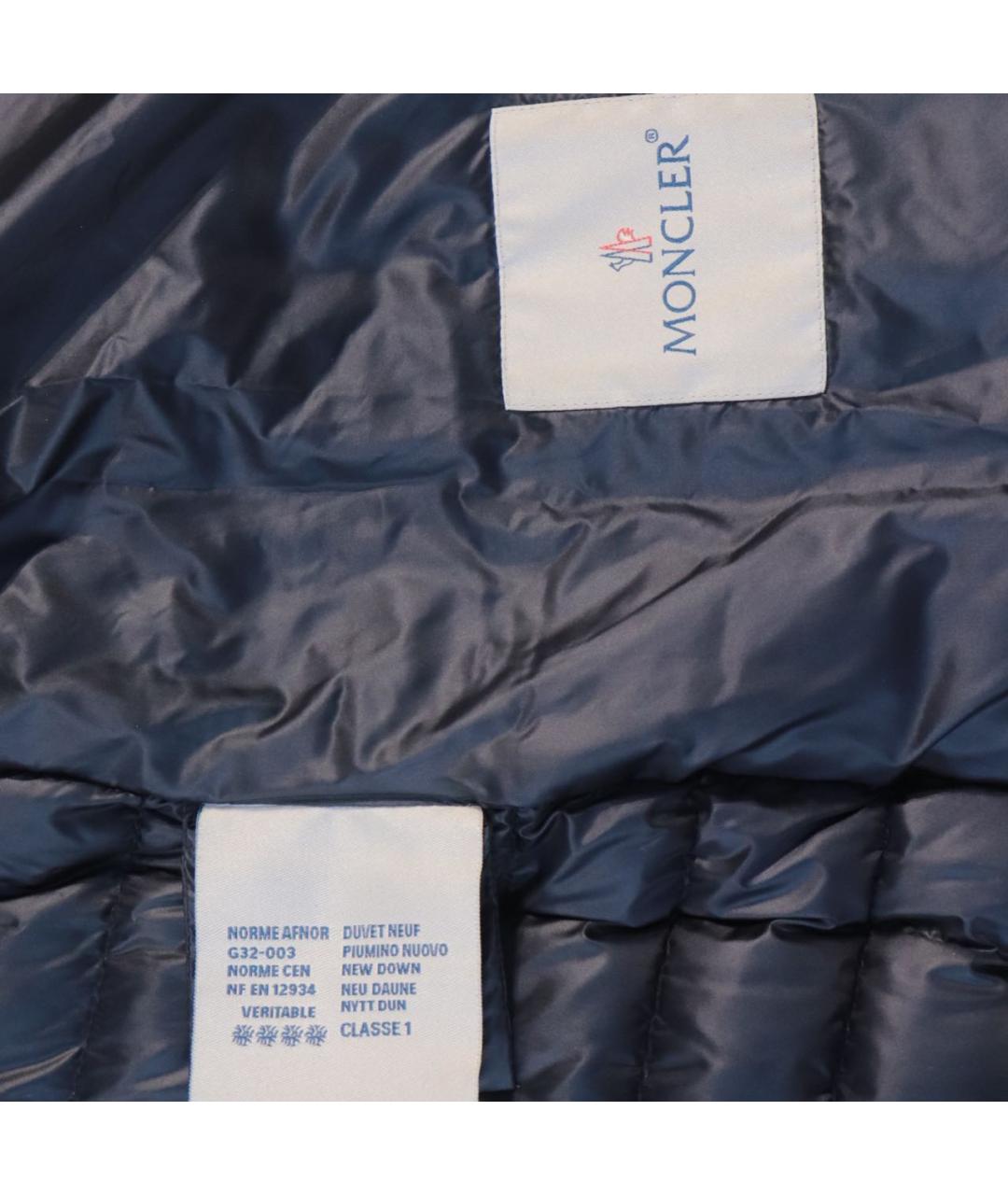 MONCLER Темно-синий пуховик, фото 4