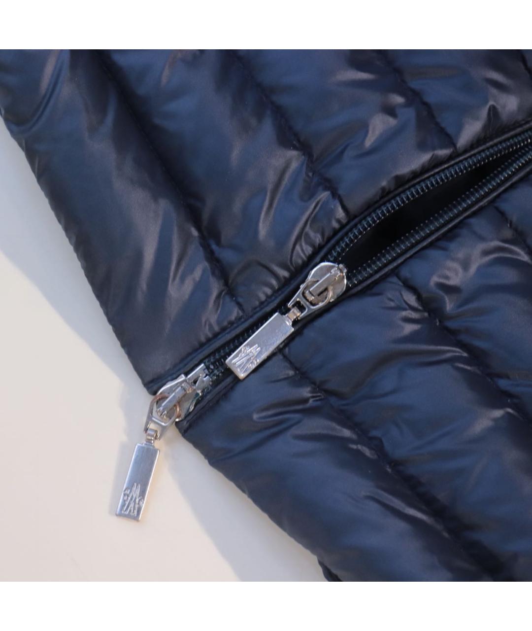 MONCLER Темно-синий пуховик, фото 6
