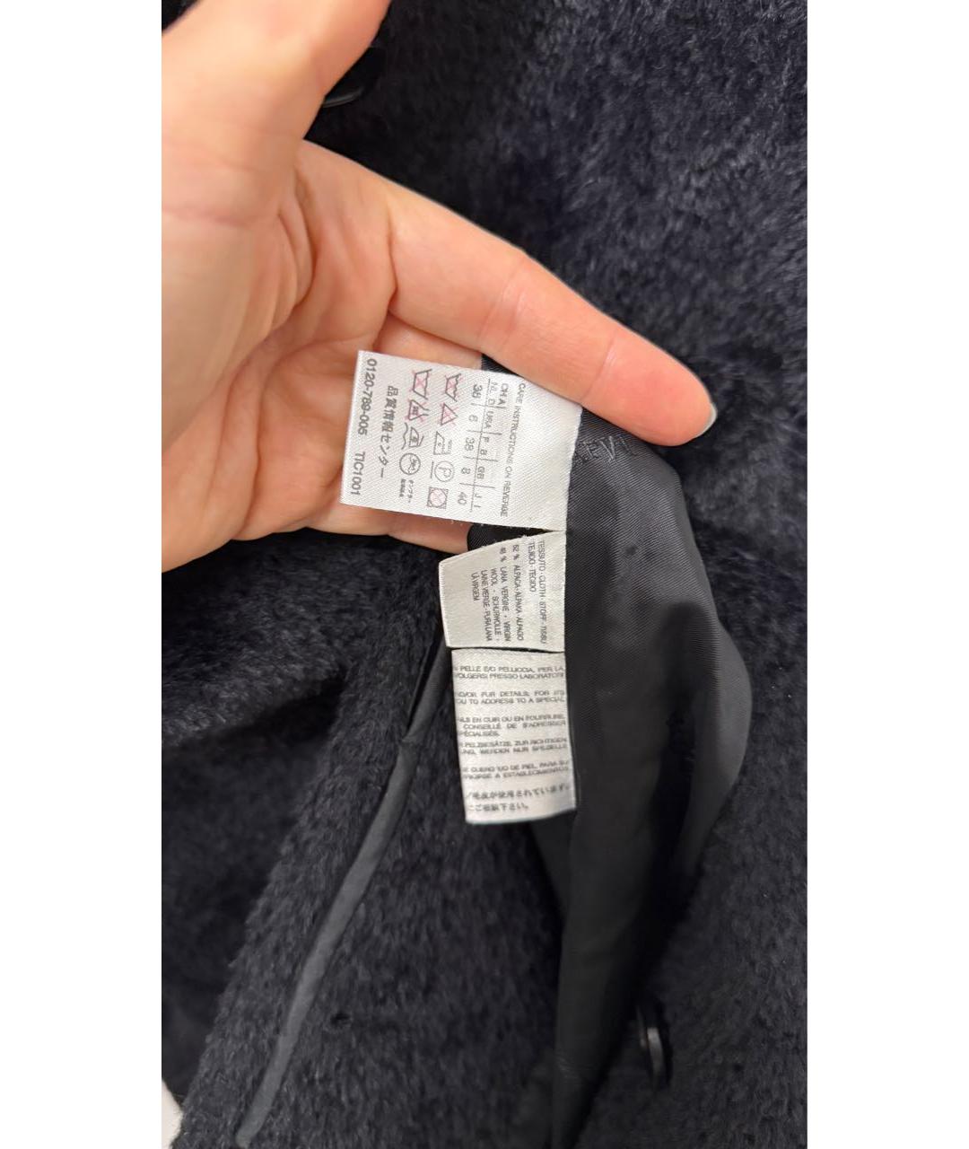 MAX MARA Черное шерстяное пальто, фото 7