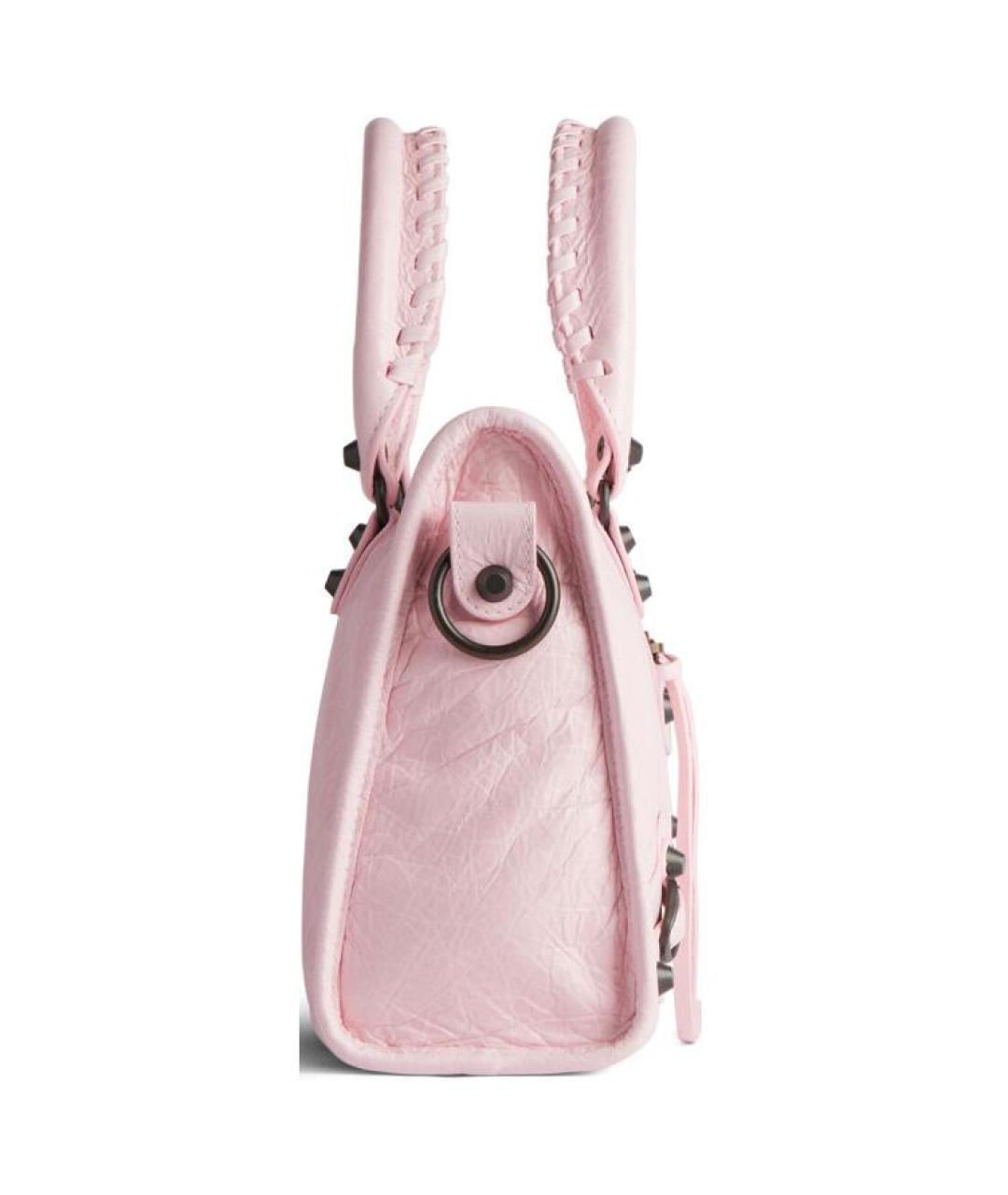 BALENCIAGA Розовая кожаная сумка через плечо, фото 4