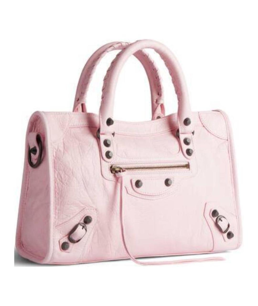 BALENCIAGA Розовая кожаная сумка через плечо, фото 3