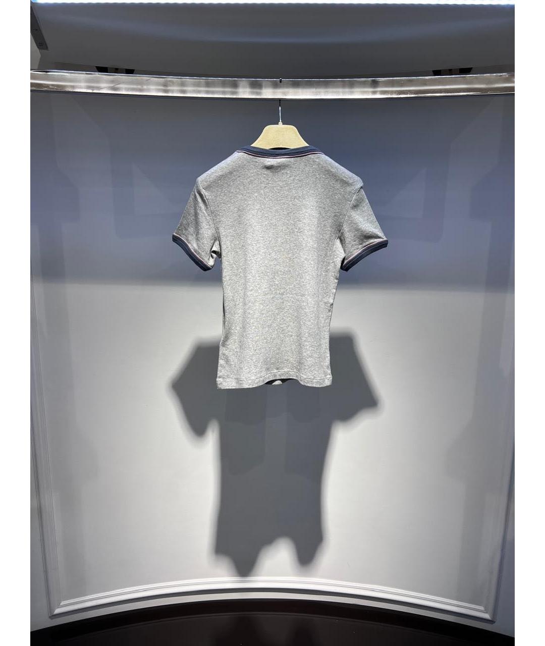 CHLOE Серая хлопковая футболка, фото 3