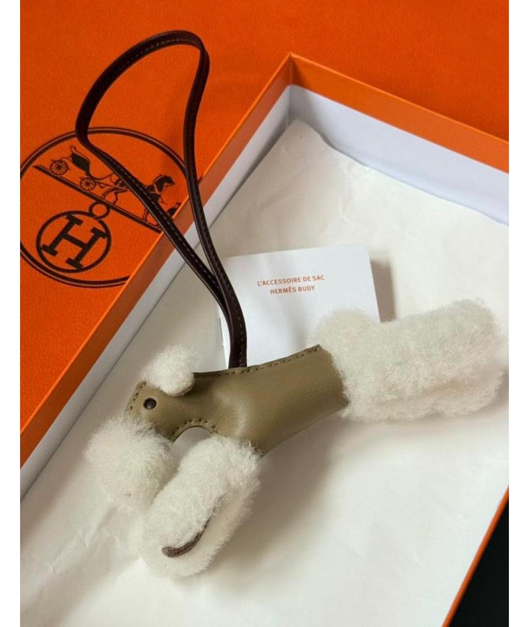 HERMES Бежевый брелок, фото 2
