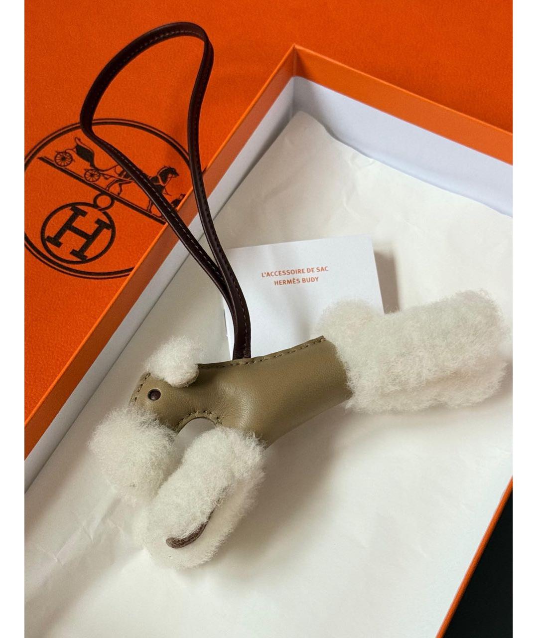 HERMES Бежевый брелок, фото 3