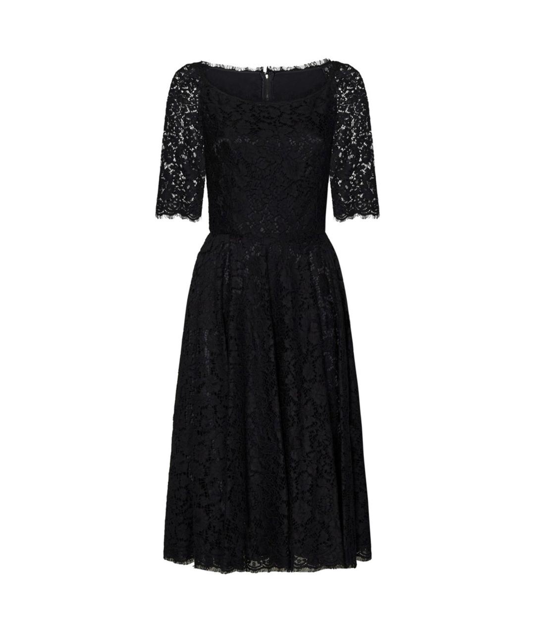 DOLCE&GABBANA Черное хлопковое повседневное платье, фото 1