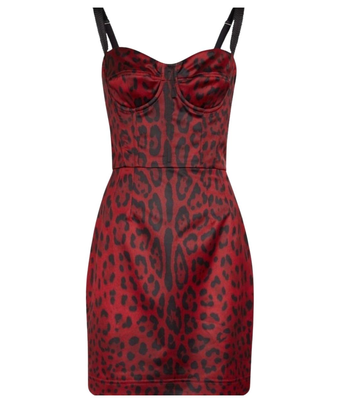 DOLCE&GABBANA Бордовое шелковое коктейльное платье, фото 1