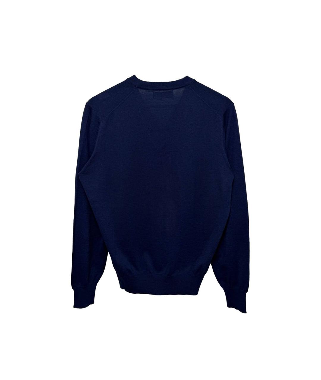 BRUNELLO CUCINELLI Синий шерстяной кардиган, фото 3