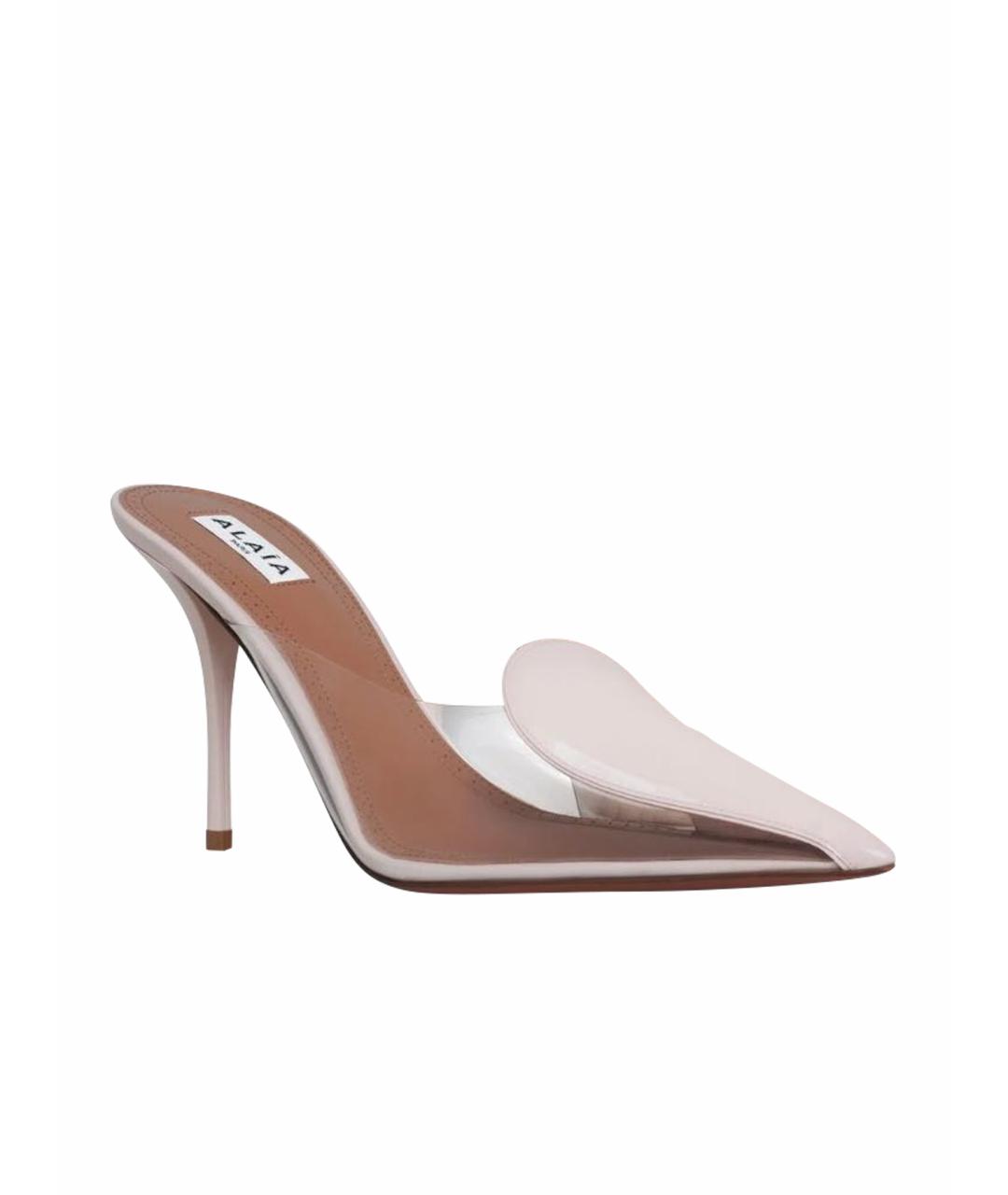 ALAIA Розовые мюли из лакированной кожи, фото 1