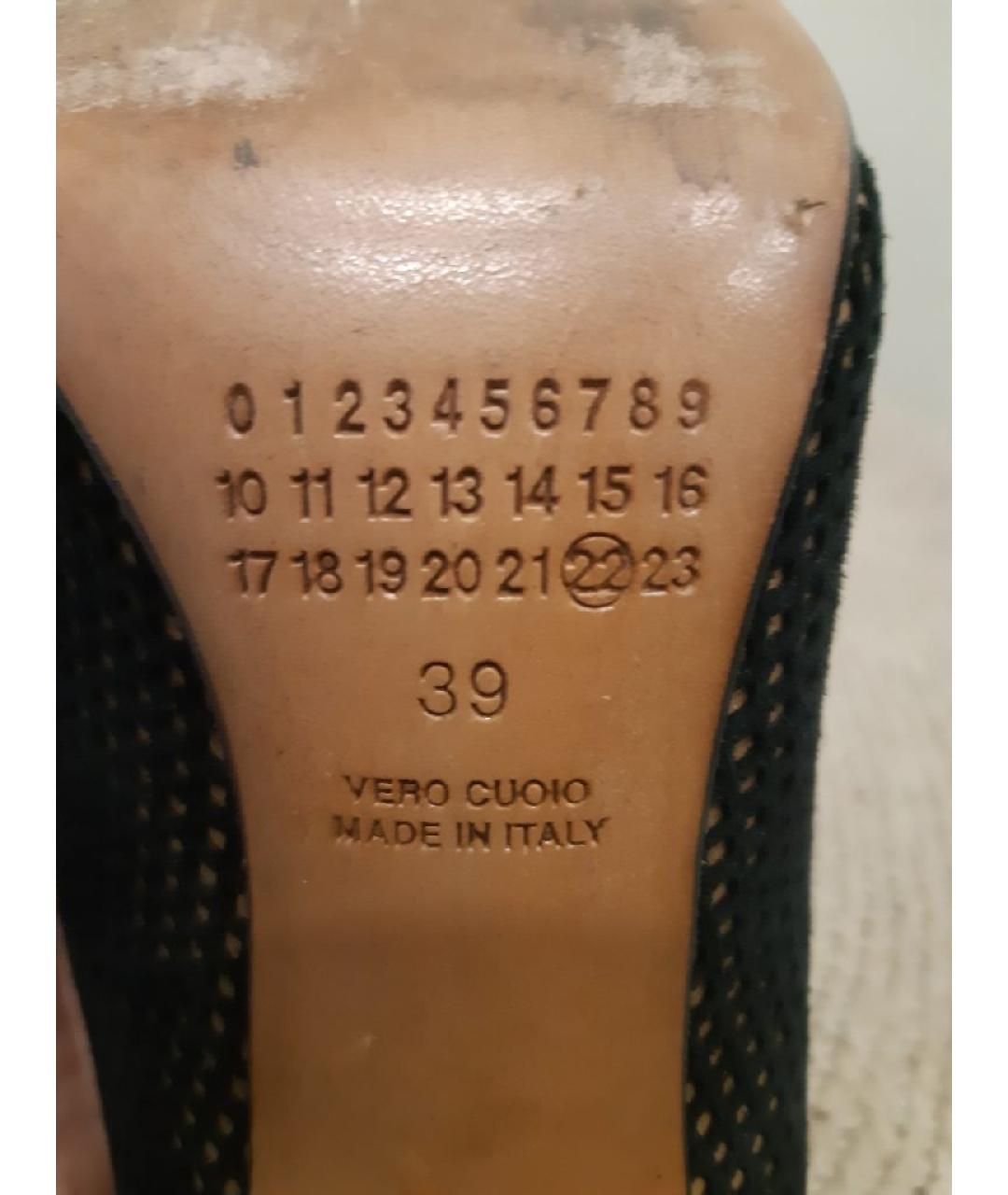 MAISON MARGIELA Черные текстильные туфли, фото 7