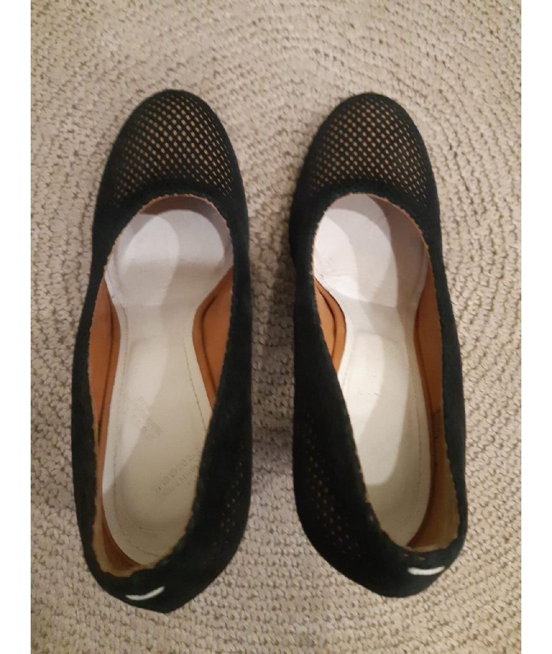 MAISON MARGIELA Черные текстильные туфли, фото 3