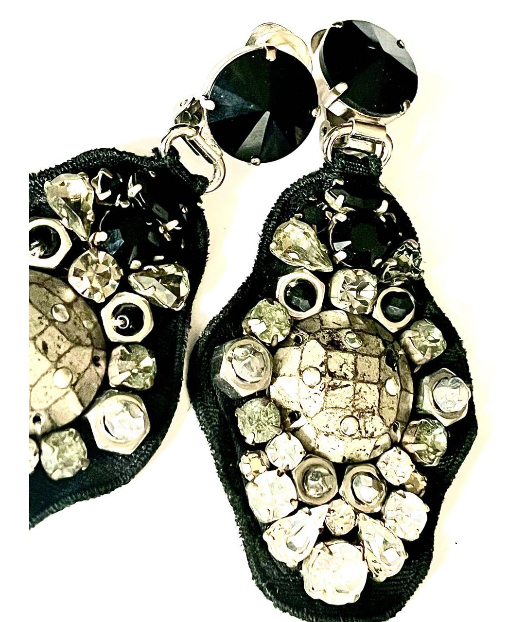 PRADA Черные клипсы, фото 2