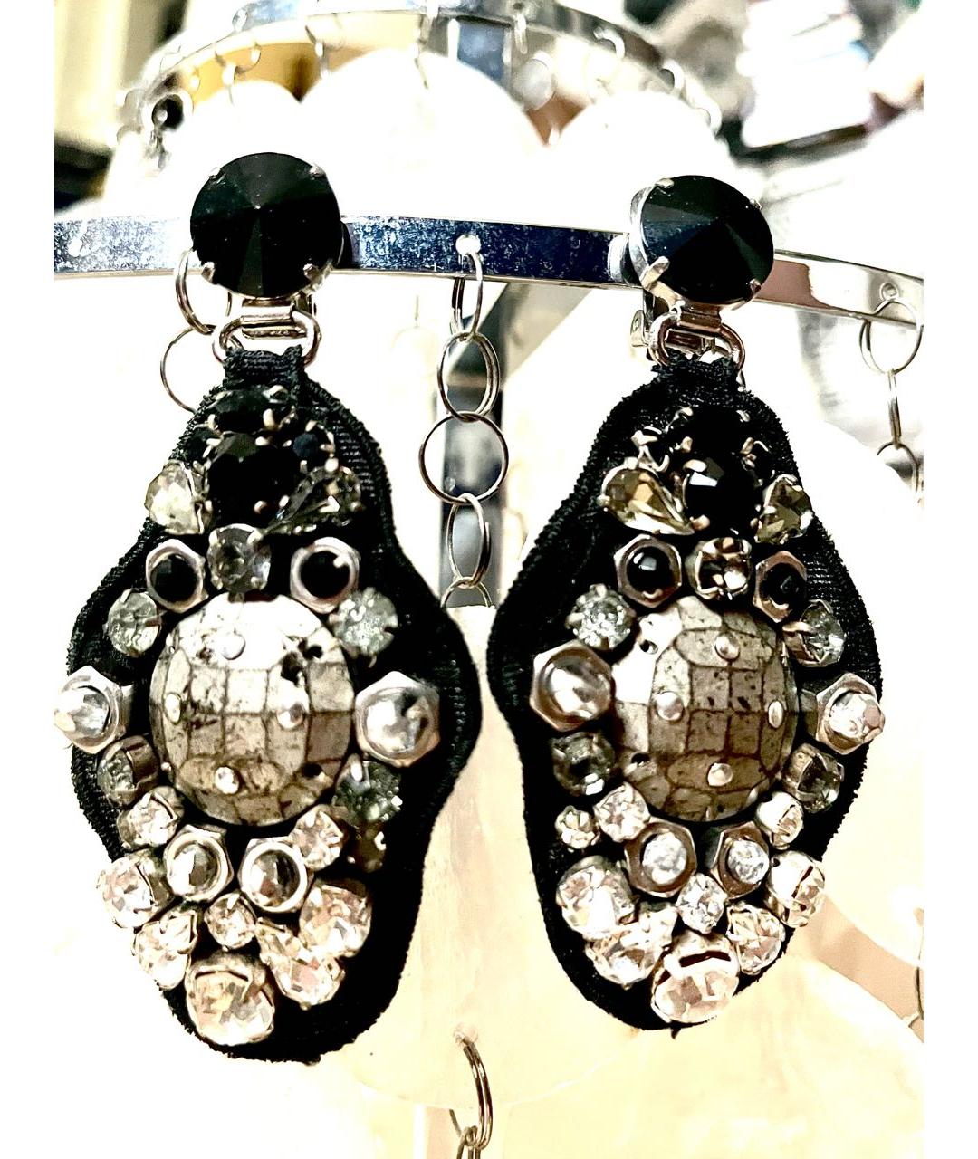 PRADA Черные клипсы, фото 5