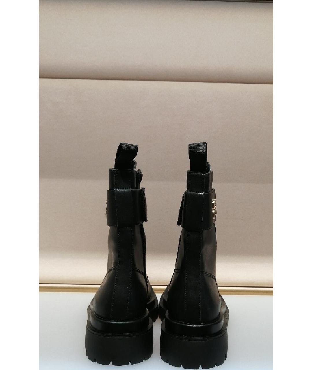 VERSACE JEANS COUTURE Черные кожаные ботинки, фото 3