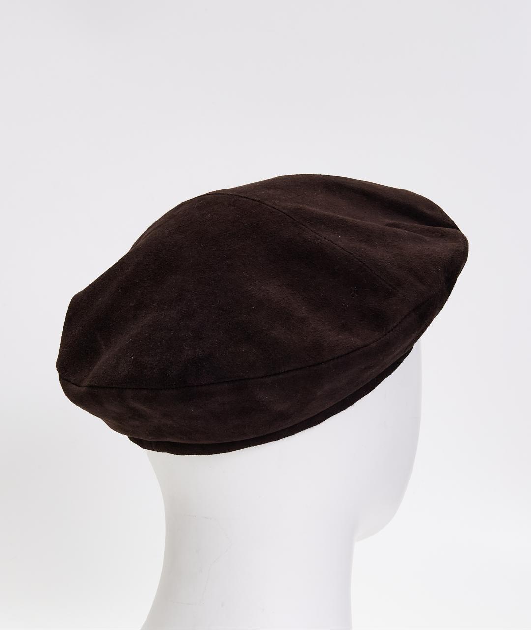 MAISON MICHEL Коричневая шерстяная шапка, фото 3