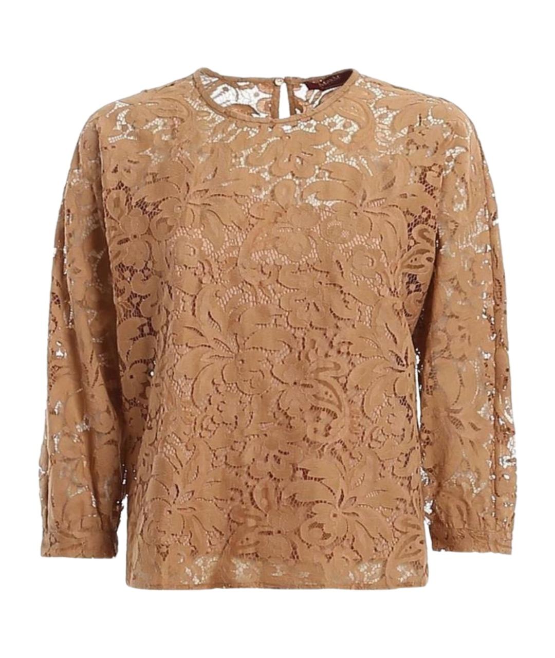 MAX MARA STUDIO Бежевая хлопковая блузы, фото 1