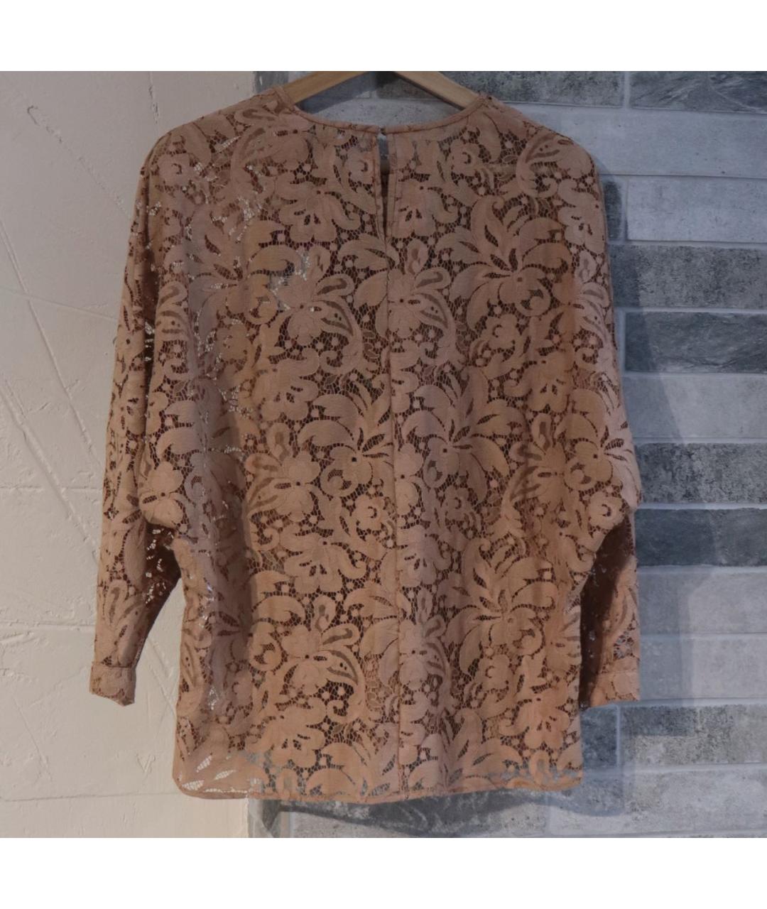 MAX MARA STUDIO Бежевая хлопковая блузы, фото 3