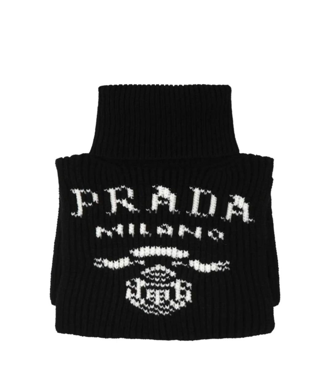 PRADA Черный кашемировый воротник, фото 1