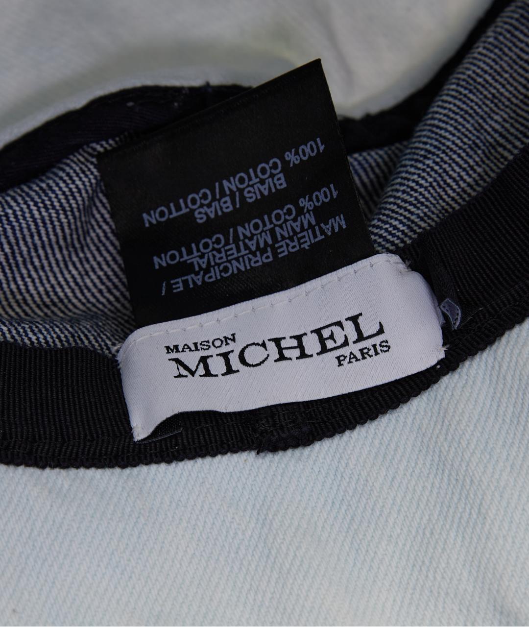 MAISON MICHEL Белая хлопковая панама, фото 5