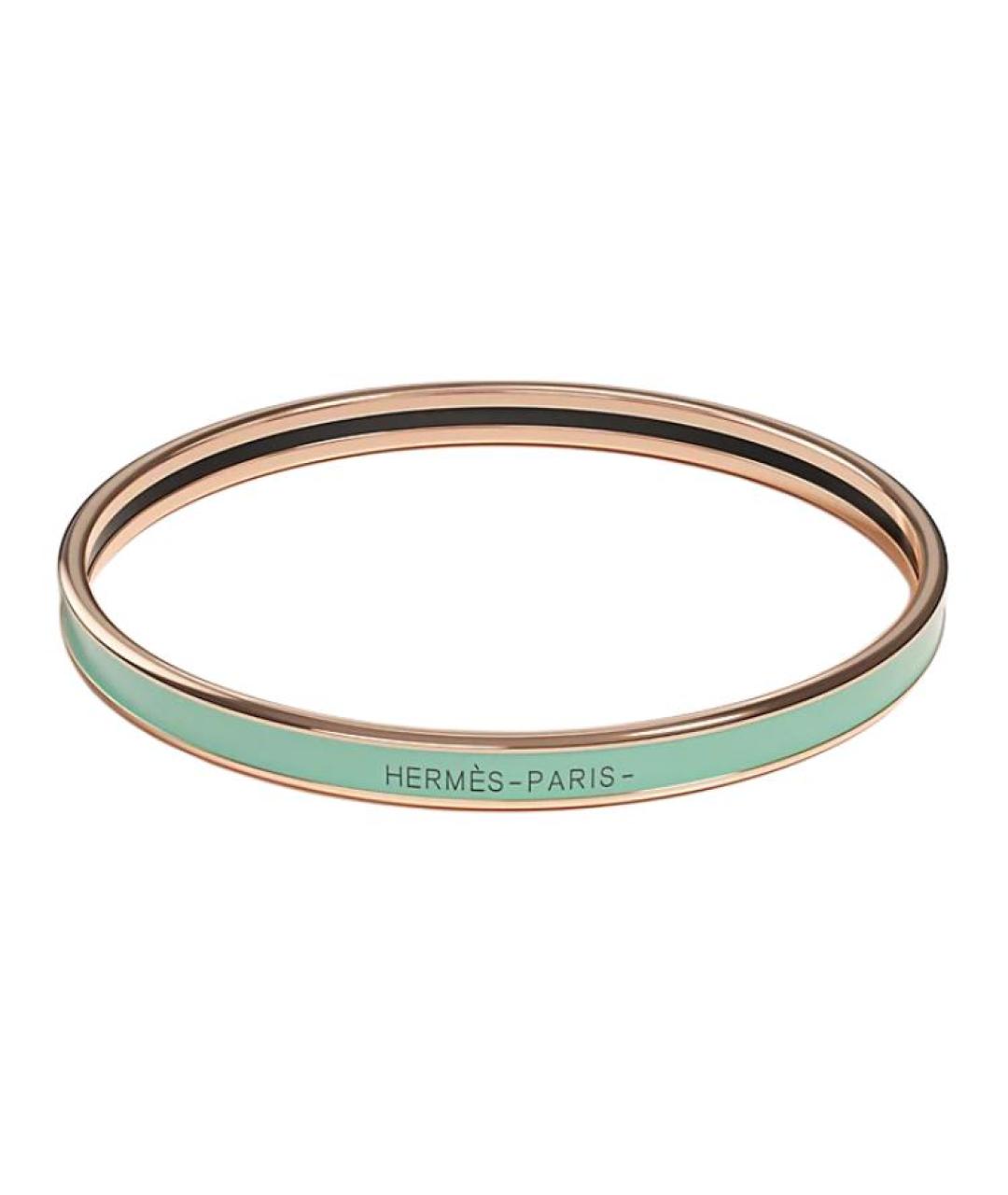 HERMES Зеленый металлический браслет, фото 1